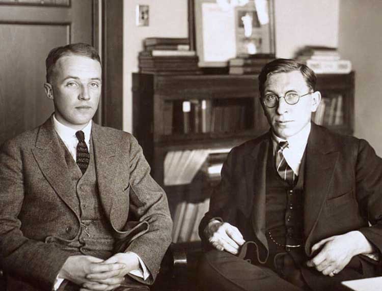 Frederick Banting en Charles Best aan de Universiteit van Toronto.